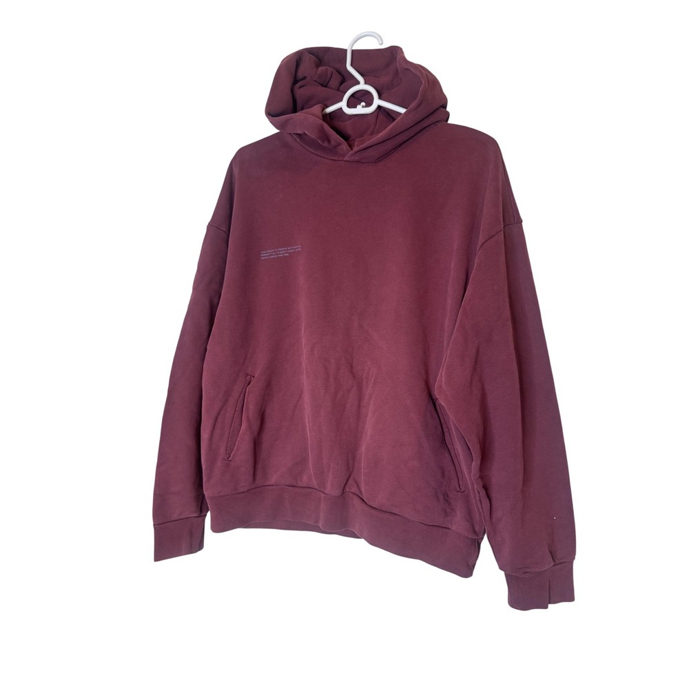 Pangaia Hoodie Mens Small Purple Organic Cotton Fleece Pullover Pockets Logo